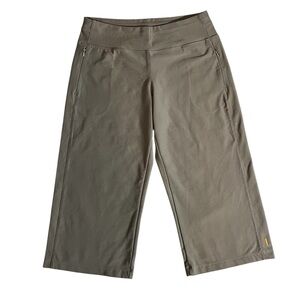 X8- Lucy Medium Med Wide Leg Cropped Active Pants - Olive